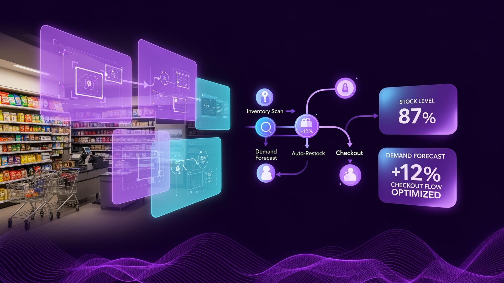 Layered AI computer vision pipeline visualization with detection, classification, and scene analysis metrics